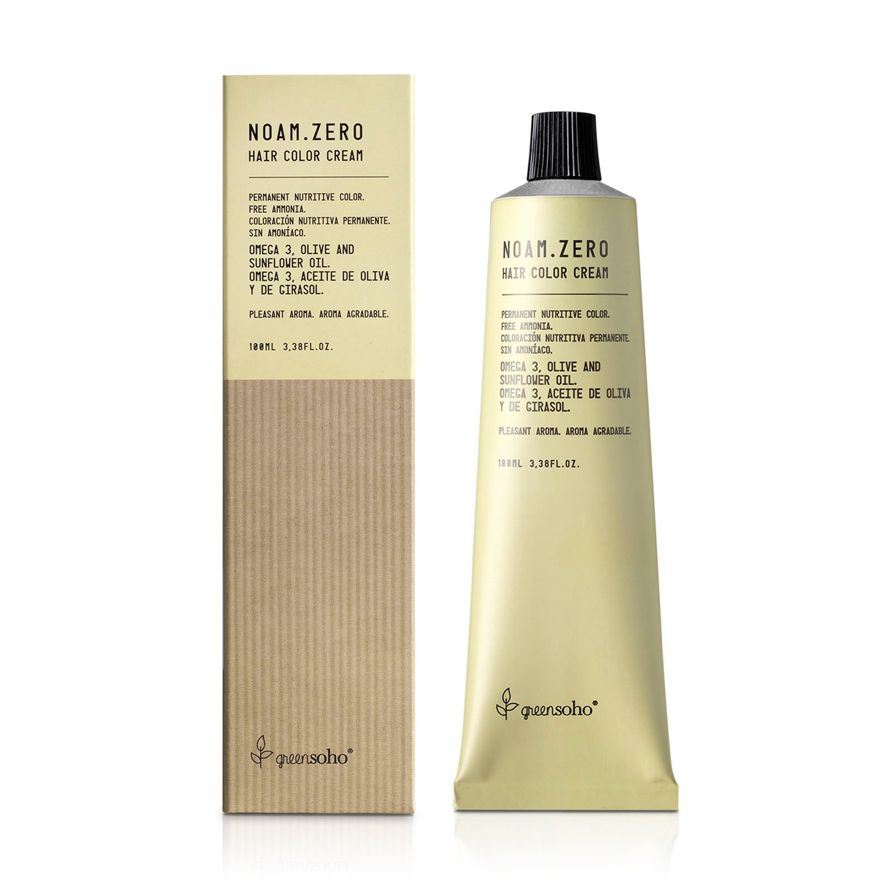 Уцінка! Безаміачна фарба для волосся GreenSoho Noam.Zero Hair Color Cream, 1 Black, 100 мл